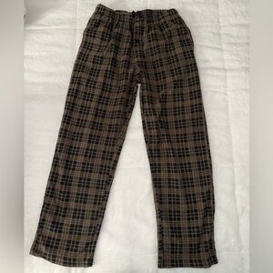 Plaid Black and Brown PJ Pants